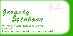 gergely szloboda business card